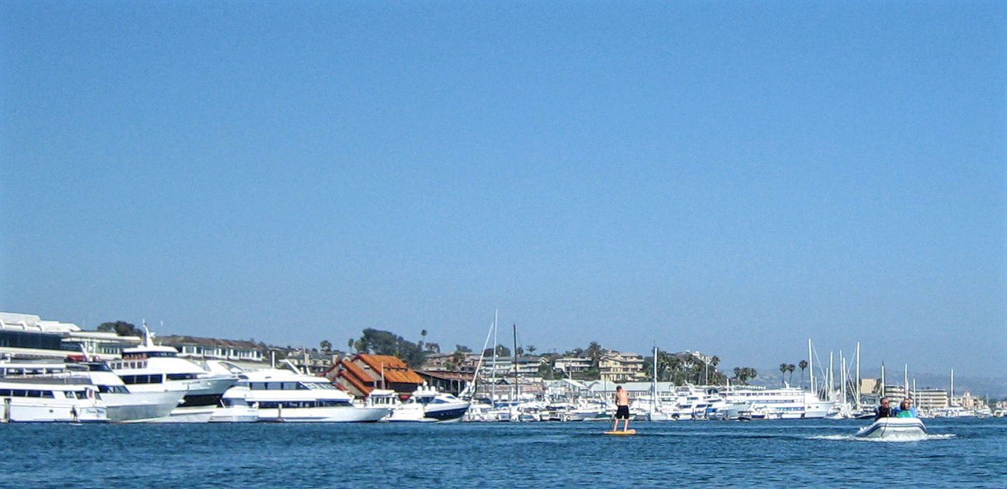 SUP on the bay is very popular year round.